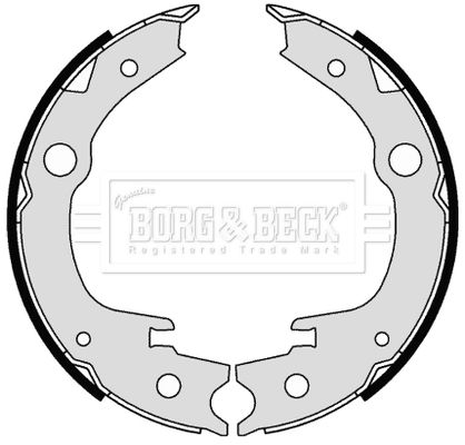 BORG & BECK Комплект тормозных колодок BBS6342